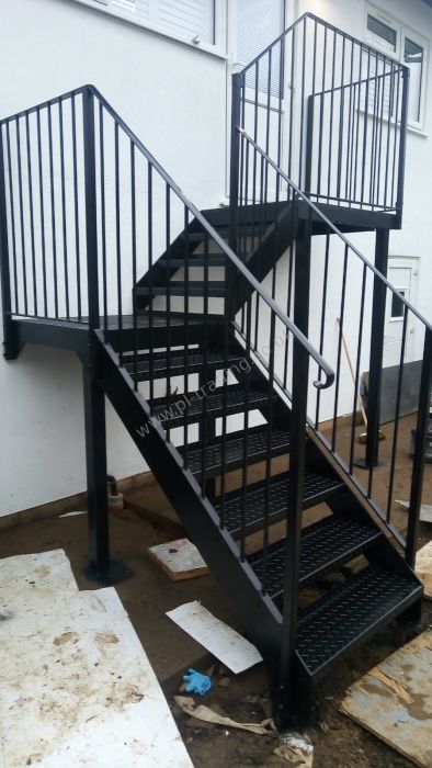 Stairs And Platform — bespoke steel metalwork by PL Trading, London