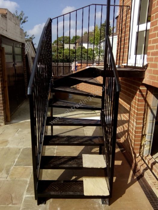 Stairs And Platform — bespoke steel metalwork by PL Trading, London
