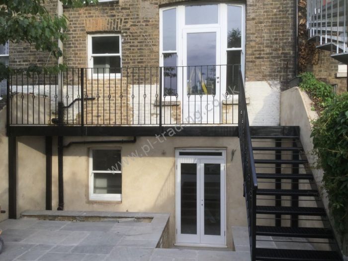 Stairs And Platform — bespoke steel metalwork by PL Trading, London