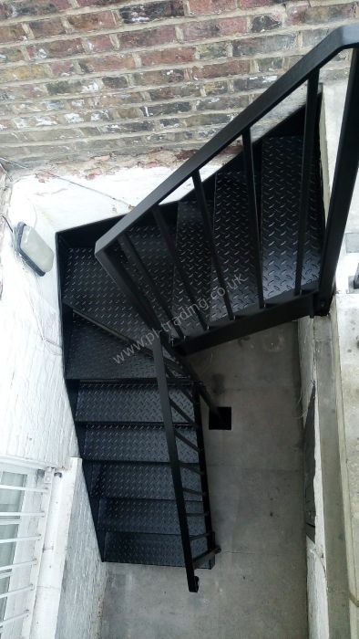 Stairs And Platform — bespoke steel metalwork by PL Trading, London