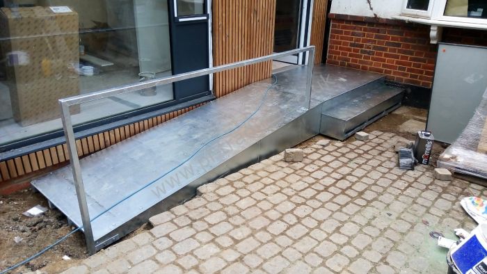 Stairs And Platform — bespoke steel metalwork by PL Trading, London