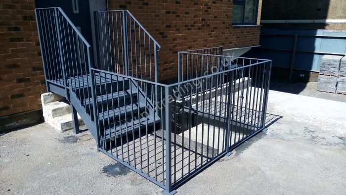Stairs And Platform — bespoke steel metalwork by PL Trading, London