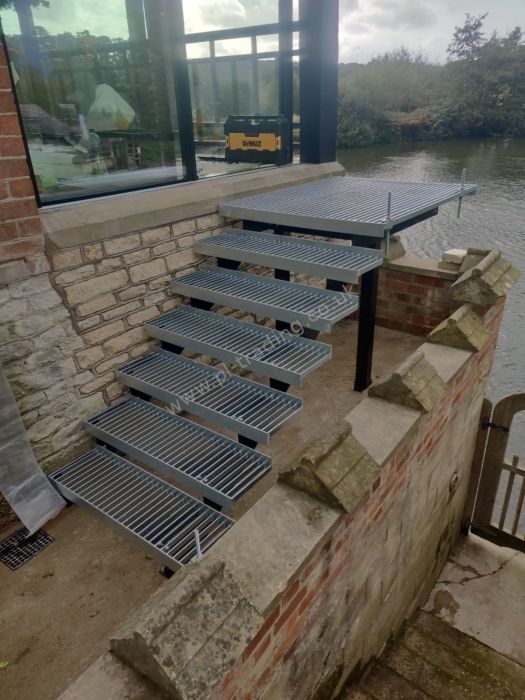 Stairs And Platform — bespoke steel metalwork by PL Trading, London
