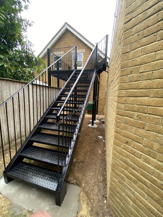 Stairs And Platform — bespoke steel metalwork by PL Trading, London
