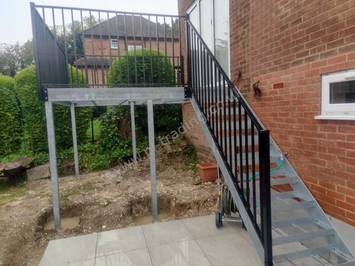 Stairs And Platform — bespoke steel metalwork by PL Trading, London
